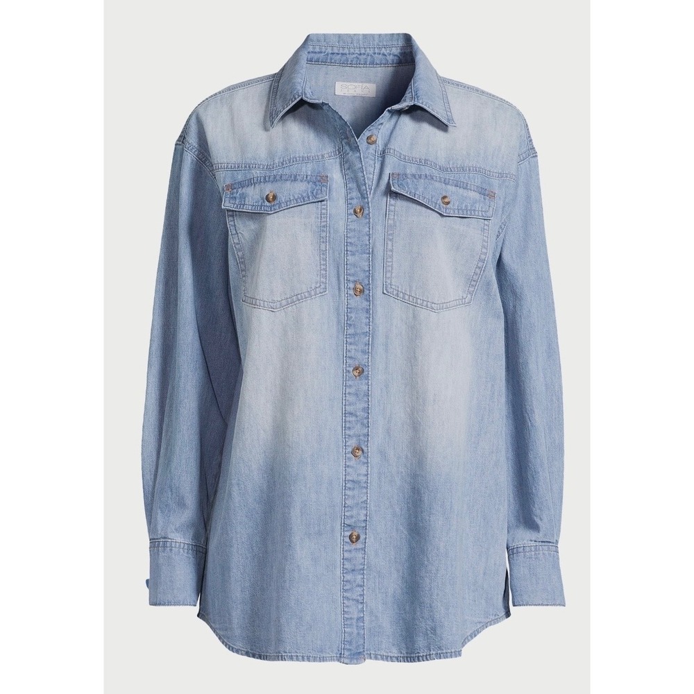 Women's denim oversized shirt 2XL - Picture 4 of 4